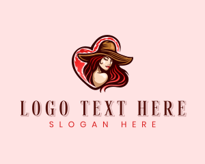 Heart Woman Fashion Logo