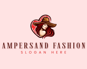 Heart Woman Fashion logo design