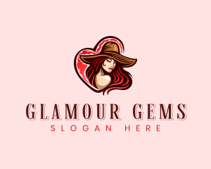 Heart Woman Fashion logo design