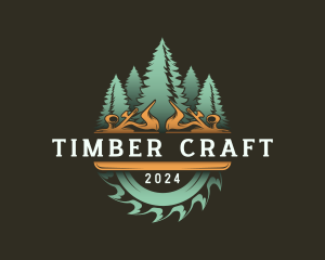 Lumber Carpentry Woodwork logo design