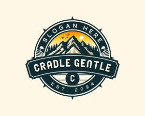 Outdoor Compass Mountain logo design