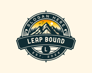 Outdoor Compass Mountain logo design