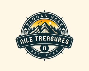 Outdoor Compass Mountain logo design