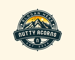 Outdoor Compass Mountain logo design