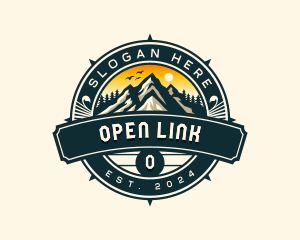 Outdoor Compass Mountain logo design