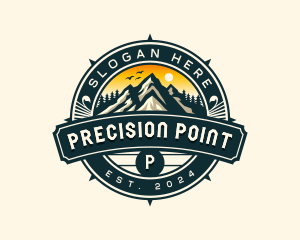 Outdoor Compass Mountain logo design