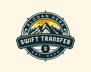 Outdoor Compass Mountain logo design