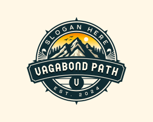 Outdoor Compass Mountain logo design