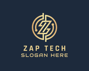 Digital Coin Letter Z logo design