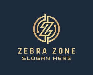 Digital Coin Letter Z logo design