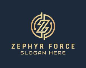 Digital Coin Letter Z logo design