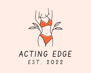 Woman Summer Swimsuit logo design