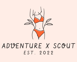 Woman Summer Swimsuit logo design