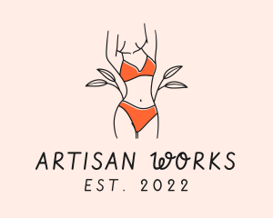 Woman Summer Swimsuit logo design