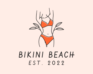 Woman Summer Swimsuit logo design