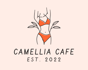 Woman Summer Swimsuit logo design