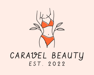 Woman Summer Swimsuit logo design