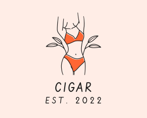 Woman Summer Swimsuit logo design