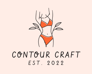 Woman Summer Swimsuit logo design