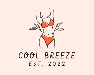 Woman Summer Swimsuit logo design