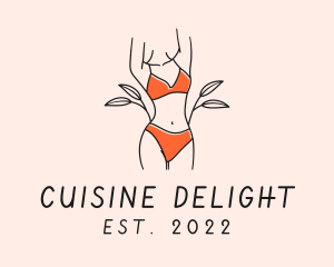 Woman Summer Swimsuit logo design