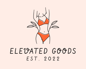 Woman Summer Swimsuit logo design