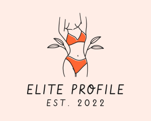 Woman Summer Swimsuit logo design