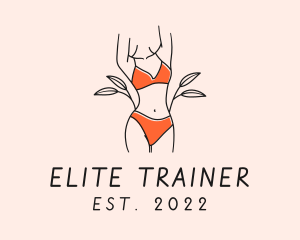 Woman Summer Swimsuit logo design