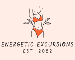 Woman Summer Swimsuit logo design