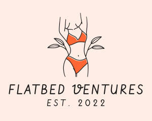 Woman Summer Swimsuit logo design