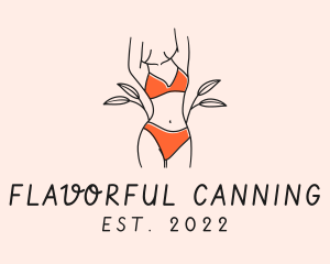 Woman Summer Swimsuit logo design