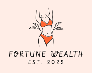 Woman Summer Swimsuit logo design