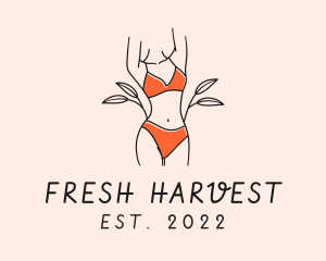 Woman Summer Swimsuit logo design