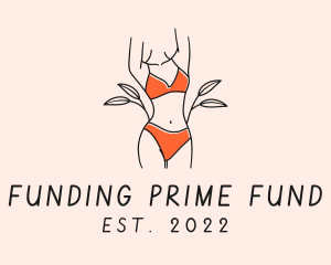 Woman Summer Swimsuit logo design