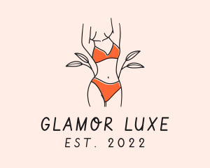 Woman Summer Swimsuit logo design