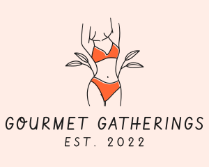 Woman Summer Swimsuit logo design