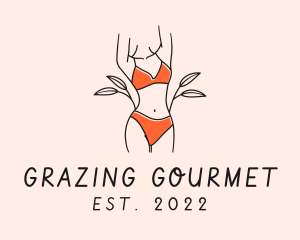 Woman Summer Swimsuit logo design