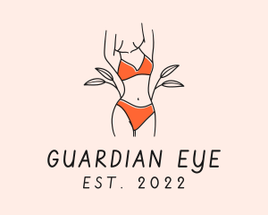 Woman Summer Swimsuit logo design