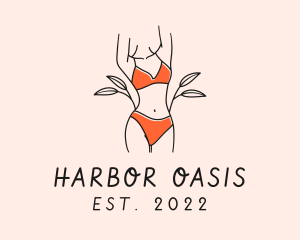 Woman Summer Swimsuit logo design