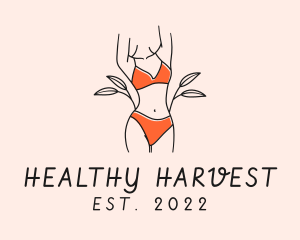 Woman Summer Swimsuit logo design