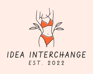 Woman Summer Swimsuit logo design