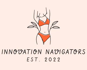 Woman Summer Swimsuit logo design