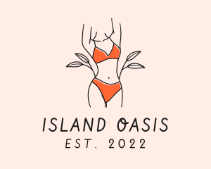 Woman Summer Swimsuit logo design