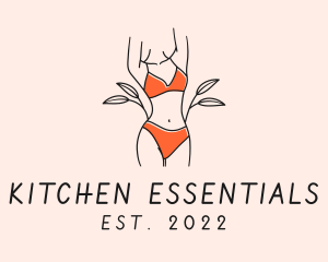 Woman Summer Swimsuit logo design