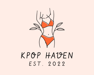 Woman Summer Swimsuit logo design