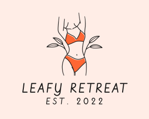 Woman Summer Swimsuit logo design