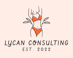 Woman Summer Swimsuit logo design