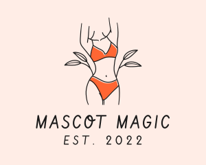 Woman Summer Swimsuit logo design