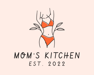 Woman Summer Swimsuit logo design