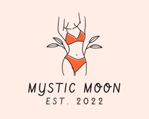 Woman Summer Swimsuit logo design